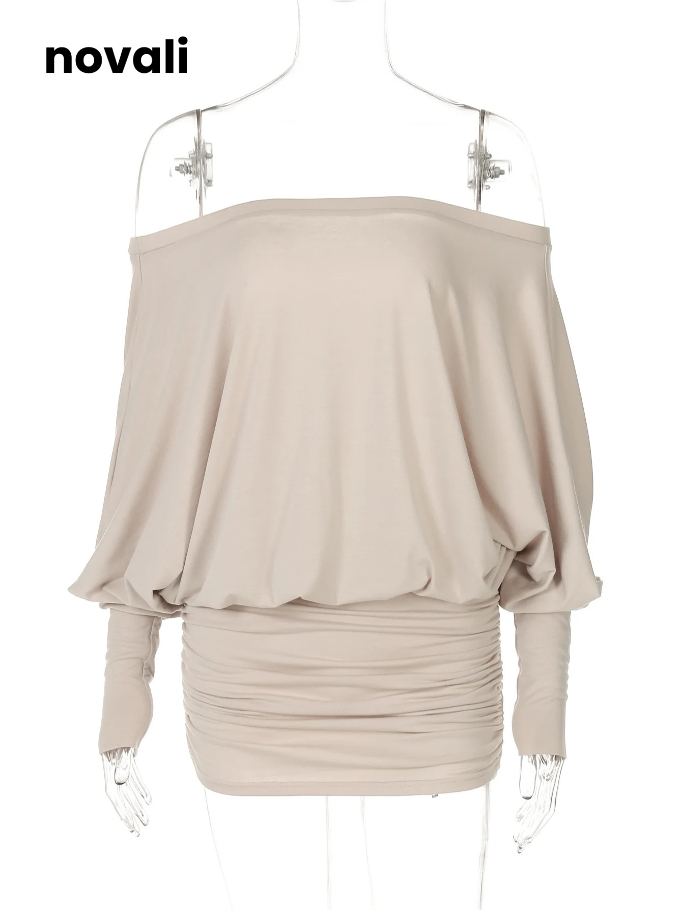Elegant Off-Shoulder Ruched Mini Dress™